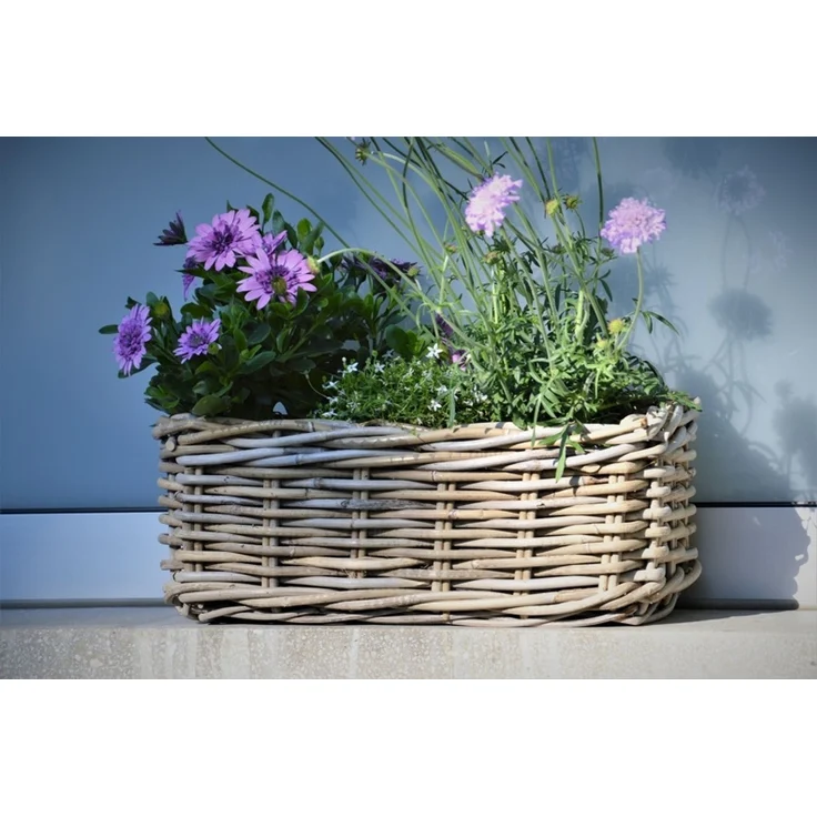 Pflanzenkorb Palau aus Naturrattan, klassisch, natur, mit Innentopf und Ablauflöchern, Ø 83 cm – Bild 5