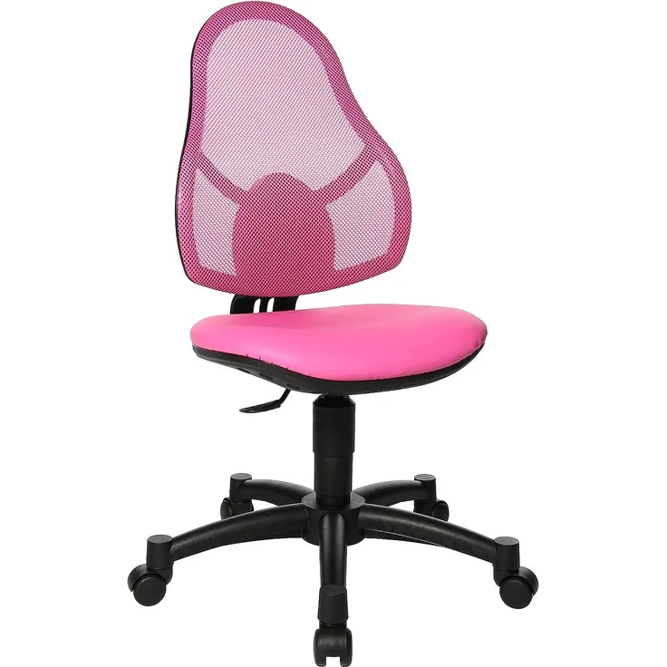 Topstar Open Art Junior Kinderdrehstuhl pink, Polyester, Kunststoff-Fußkreuz, höhenverstellbar