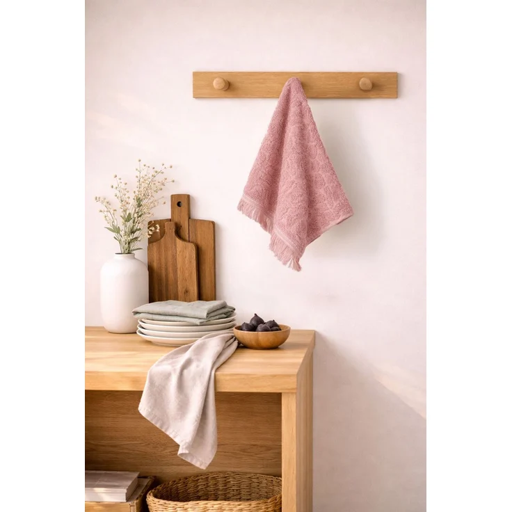 Mijolnir 'Textured - Dusty Rose' Waschhandtuchset (6-teilig), Altrosa, 30 x 50 cm – Bild 4