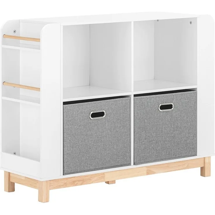 SoBuy KMB85-W Kinderregal, MDF, Lackiert, Weiß, 100 x 80 x 35 cm