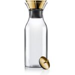 Eva Solo Kühlschrankkaraffe mit Kippdeckel, Borosilikatglas, PVD-beschichteter Edelstahl, Silikon, Brass, 1 L, 568054