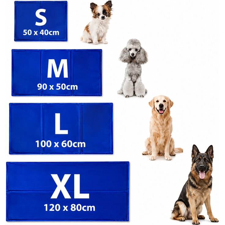 lionto Kühlmatte, angenehme Abkühlung für Hunde & Katzen, selbstkühlend & sicher, ideal für Sommer & Reisen, Blau, 50x40 cm – Bild 6