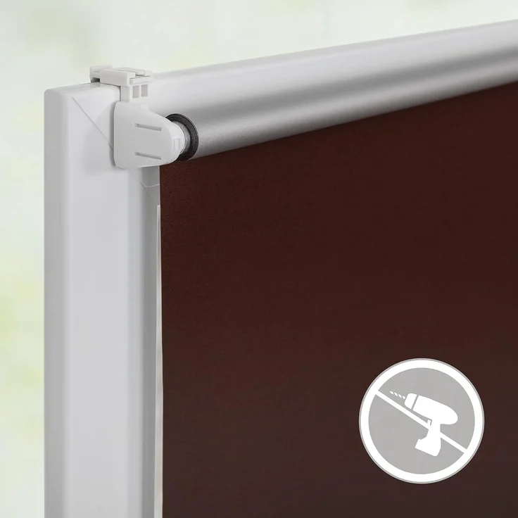 Lichtblick Sonnenschutzsysteme GmbH Thermo-Rollo Vancouver 80 cm x 220 cm (BxL) Braun Verdunkelnd & Thermofunktion; Klemm- und schraubbar; Energiesparend – Bild 4