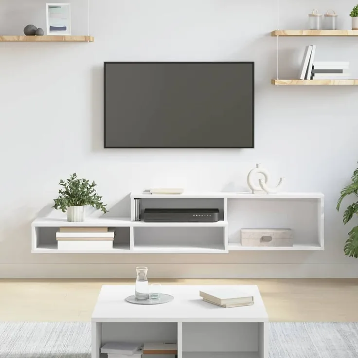 Wand-TV Stand, TV-Regal 150 x 25 x 28,5 cm Holzwerkstoff