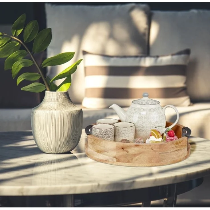 Rundes Tablett aus Mangoholz – Bild 3