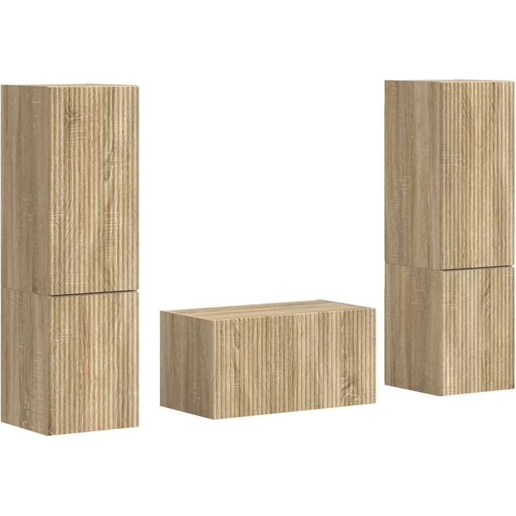 vidaXL TV-Schrankset 5 pcs Sonoma-Eiche Holzwerkstoff 3409098 – Bild 2