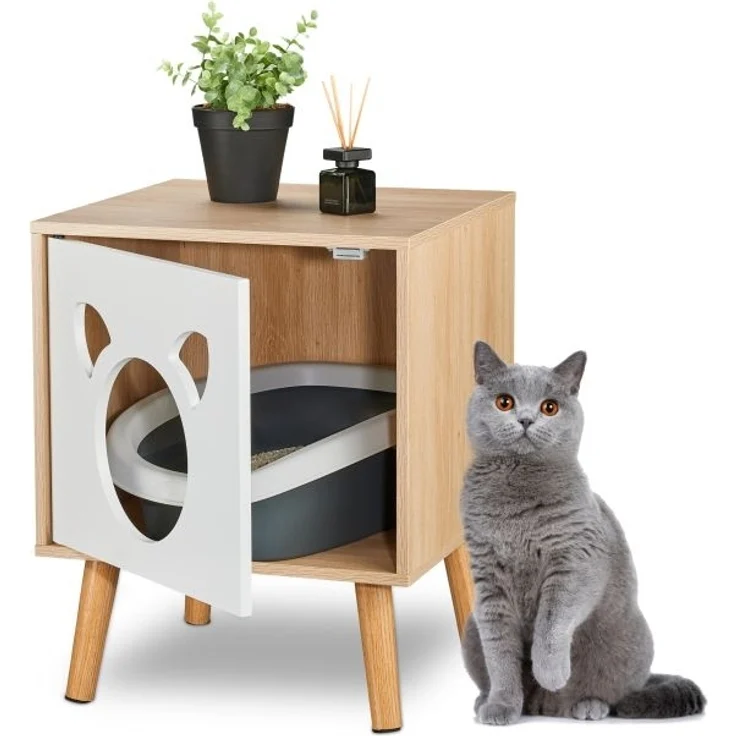 Katzenschrank mit aufklappbarer Tür – Bild 1