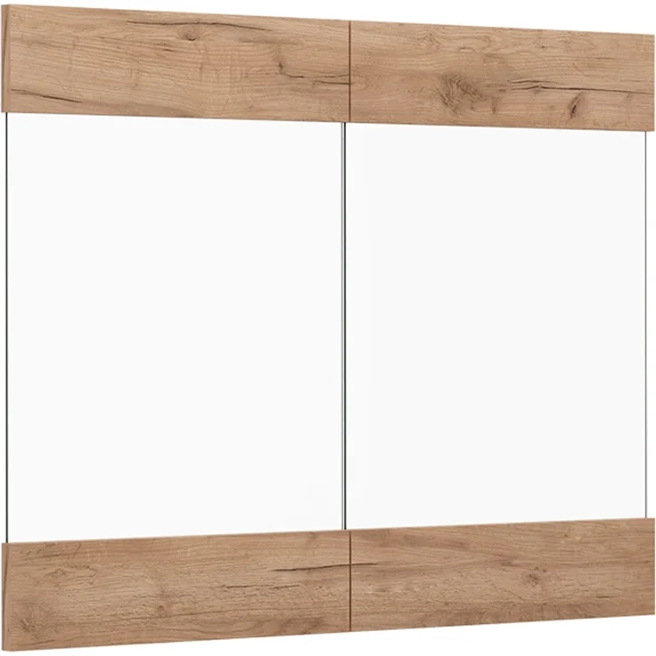 Küchenfront R-Line Goldkraft Eiche 79.2 x 59 cm Möbelfront für den Hängeglasschrank Vicco – Bild 1