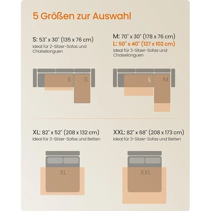 Feandrea Wasserdichte Hundedecke, Decke, 127 x 102 cm, Autoschondecke für Haustiere, Sofaschutz, maschinenwaschbar, rutschfeste Unterseite, Stepp-Design, taubengrau – Bild 4