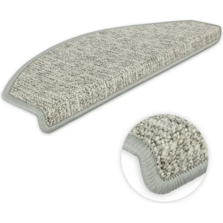 Metzker® Stufenmatte Stufenmatte Altona Halbrund Einzeln und SparSets, halbrund, Höhe: 8 mm, 15 Stück im Set - Hellgrau – Bild 1