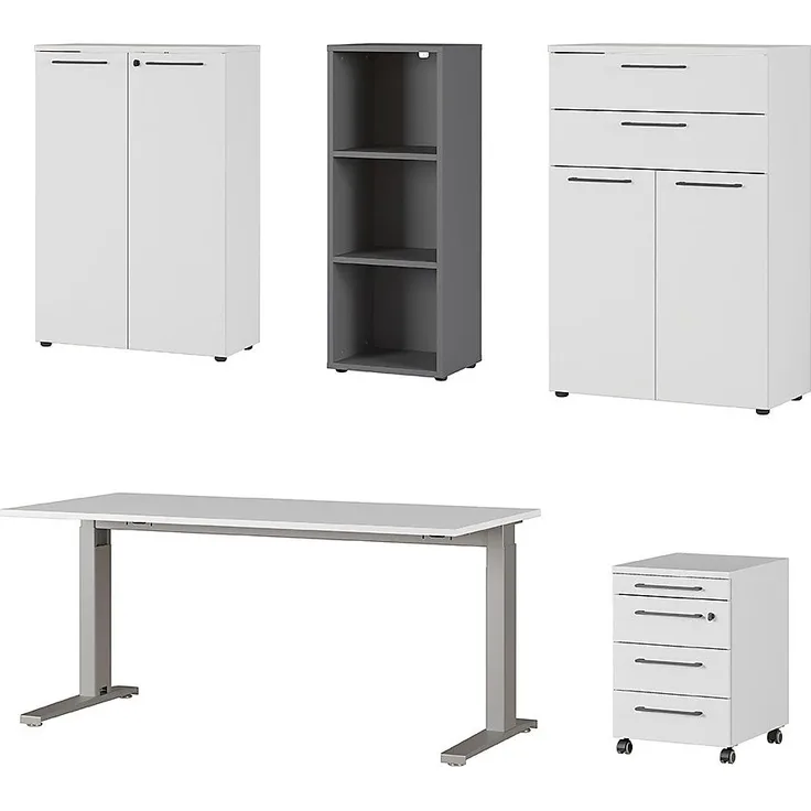 GERMANIA Bürokombination AGENDA BHT 477x120x80 cm bunt Komplett-Büro Büro