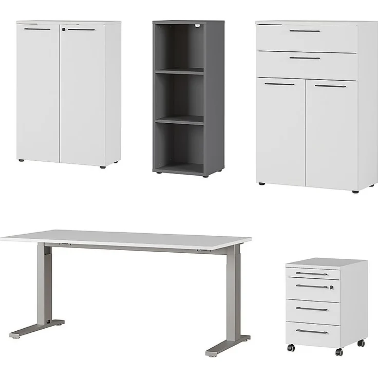 GERMANIA Bürokombination AGENDA BHT 477x120x80 cm bunt Komplett-Büro Büro