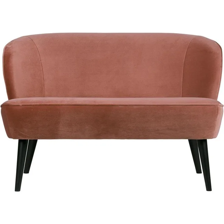 WOOOD Sara kleines Sofa Samt Altrosa