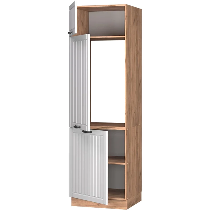 Kühlumbauschrank Fame-Line Weiß Landhaus 60 cm Vicco – Bild 4