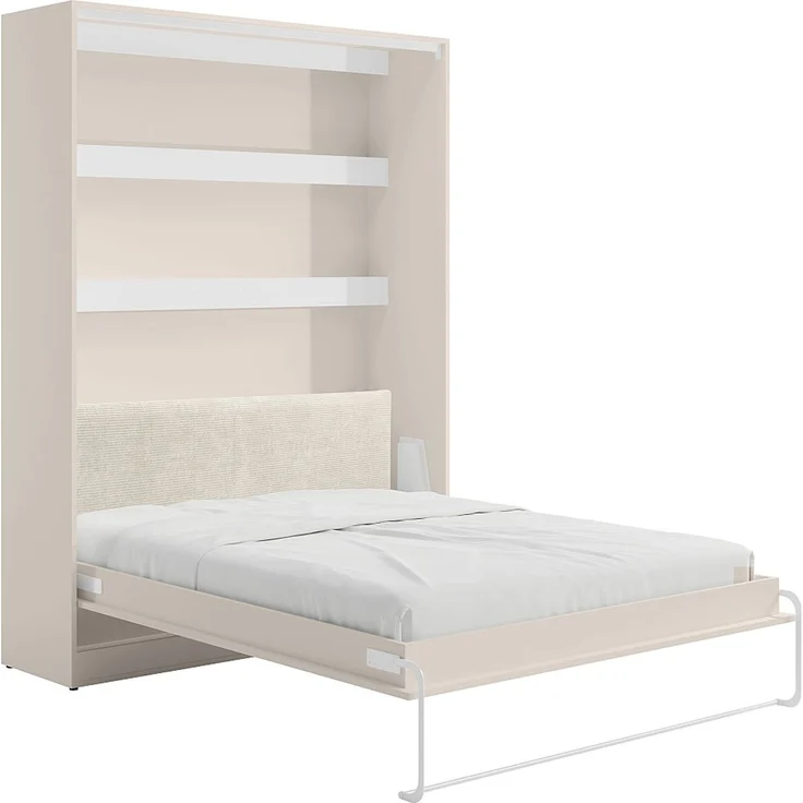 Vente-unique - RAPILI - Schrankbett - Metall - Beige - 179 x 239.2 x 225.2 cm – Bild 3
