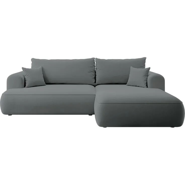 Selsey Sofa Ecksofa Eckcouch Schlafsofa Couch Mit Stauraum Schlaffunktion Pflegeleicht Polyurethanschaum L Form Rechts OVO Dunkelblau Veloursoptik Castel