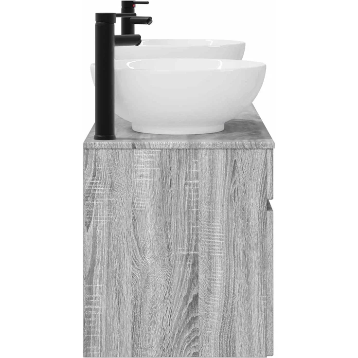 vidaXL Badezimmerschrank-Set 3 stk. Grau Sonoma 157 x 44,5 x 80 cm 3405763 – Bild 6