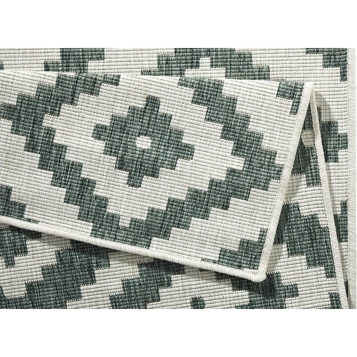 In- & Outdoor Teppich Malta Grün Creme - 200x290x0,5cm – Bild 8