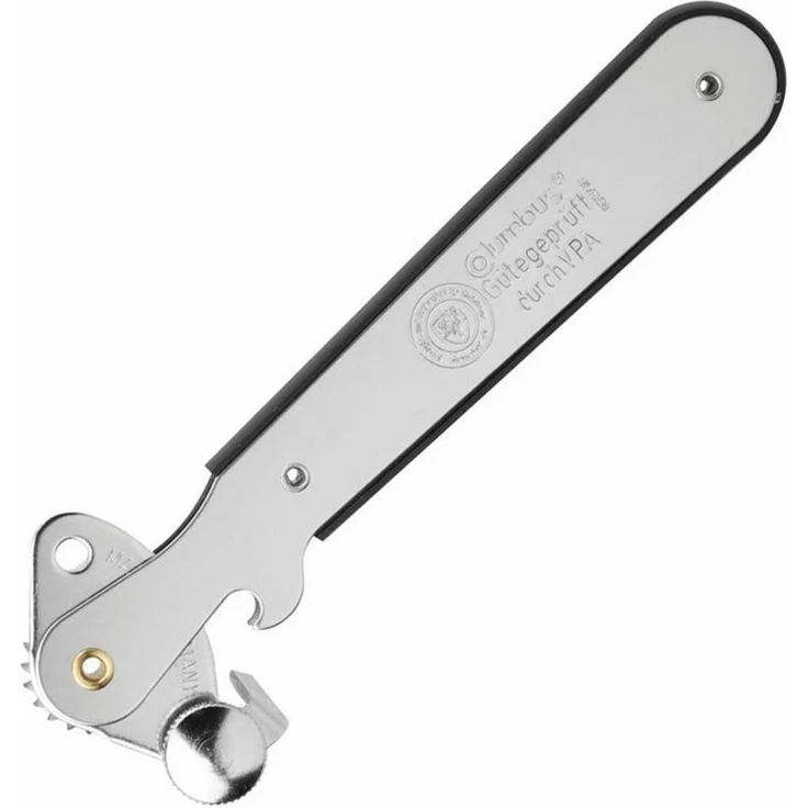 WESTMARK Dosenöffner mit Kapselheber, Länge: 16,2 cm, Stahl, Columbus, Silber, Hebeldosenöf
