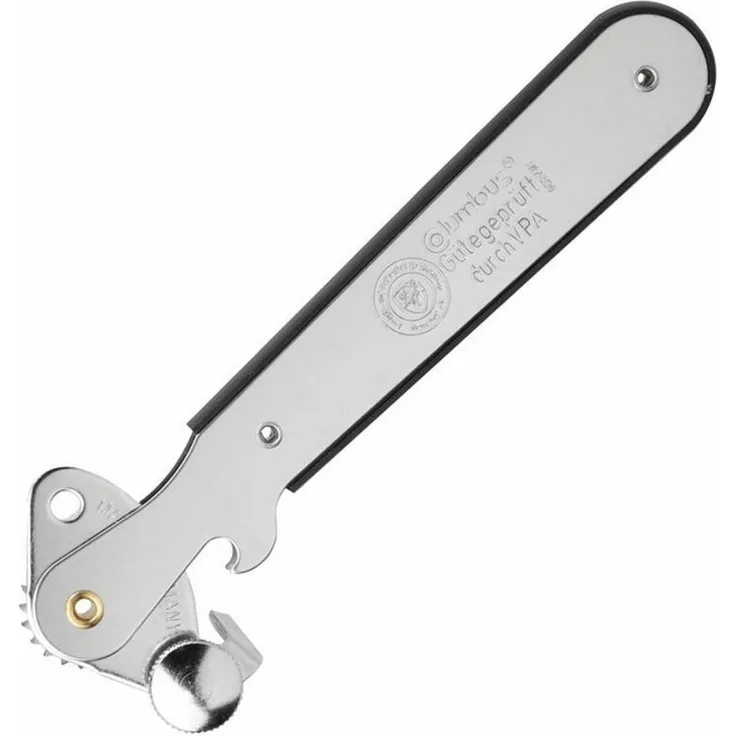 WESTMARK Dosenöffner mit Kapselheber, Länge: 16,2 cm, Stahl, Columbus, Silber, Hebeldosenöf