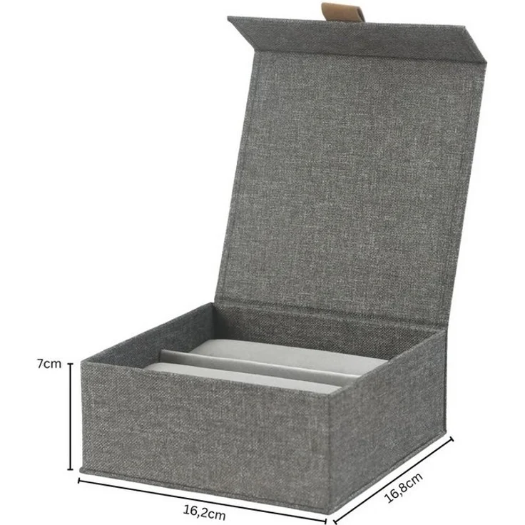 hausleben Uhrenbox Faltbar für 6 Uhren (1 St), 16,8 x 16,2 x 7 cm, Aufbewahrungsbox mit Deckel – Bild 3