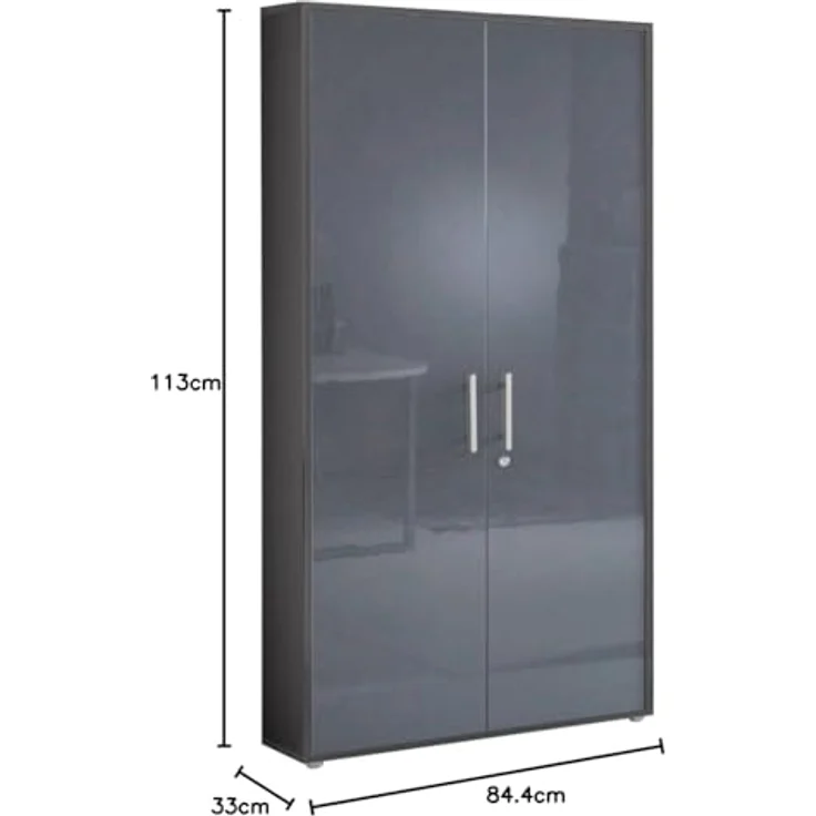 BMG Möbel Aktenschrank Office Edition abschließbar, 5 OH, Fronten Matt, Hochglanz lackiert oder Holzoptik – Bild 4