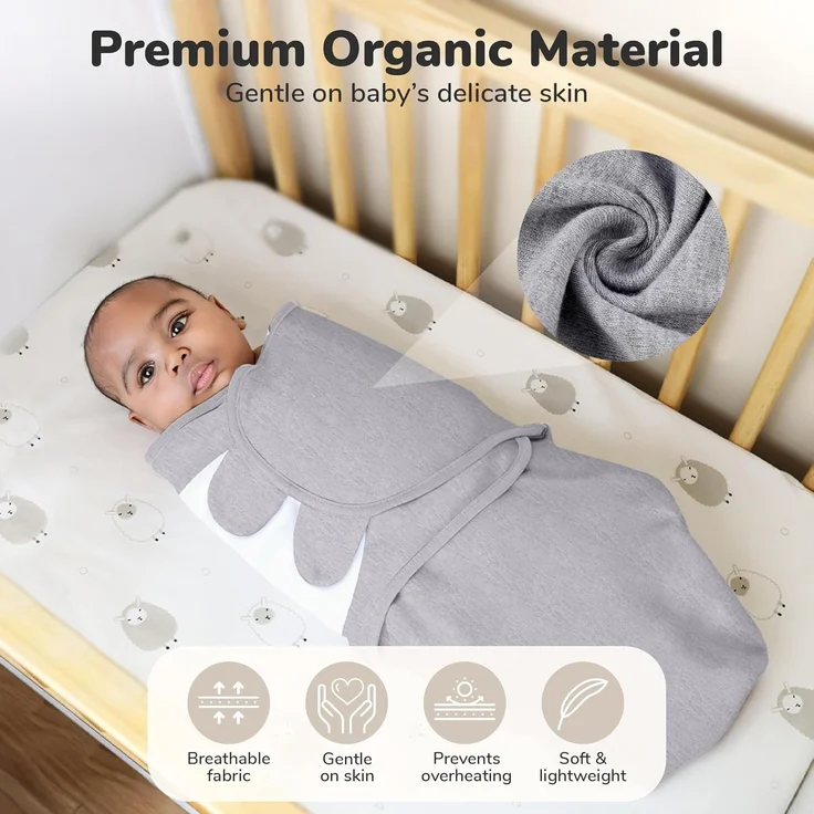 Mama Cheetah Baby Swaddle Decke mit Reißverschluss, Neugeborenes Swaddle Sack, Baby Swaddles Schlafsack 3-6 Monate, Baby Swaddle Wrap mit Easy Change Reißverschluss für Baby Junge Mädchen – Bild 5
