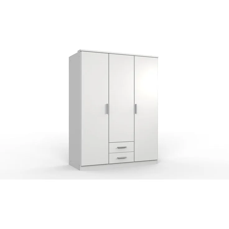Wimex Kleiderschrank KIEL weiß 3-türig mit Schubkästen 135 cm breit