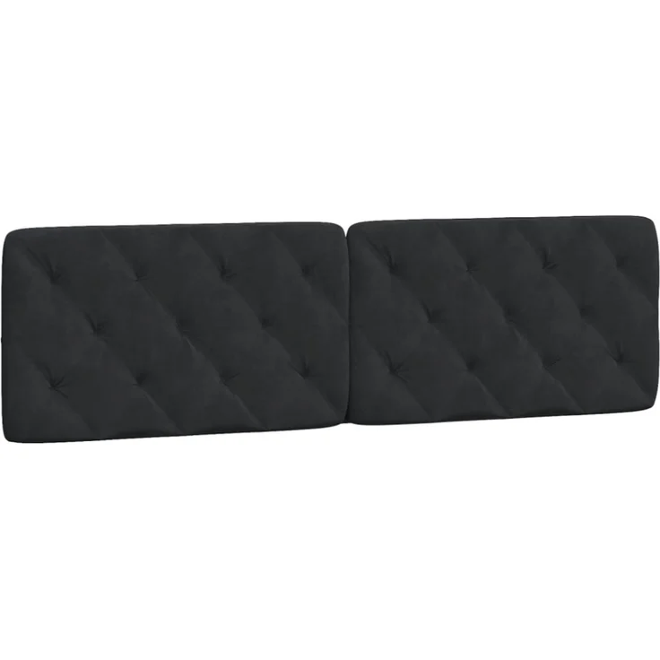 vidaXL Kopfteil-Kissen Schwarz 180 cm Samt – Bild 10