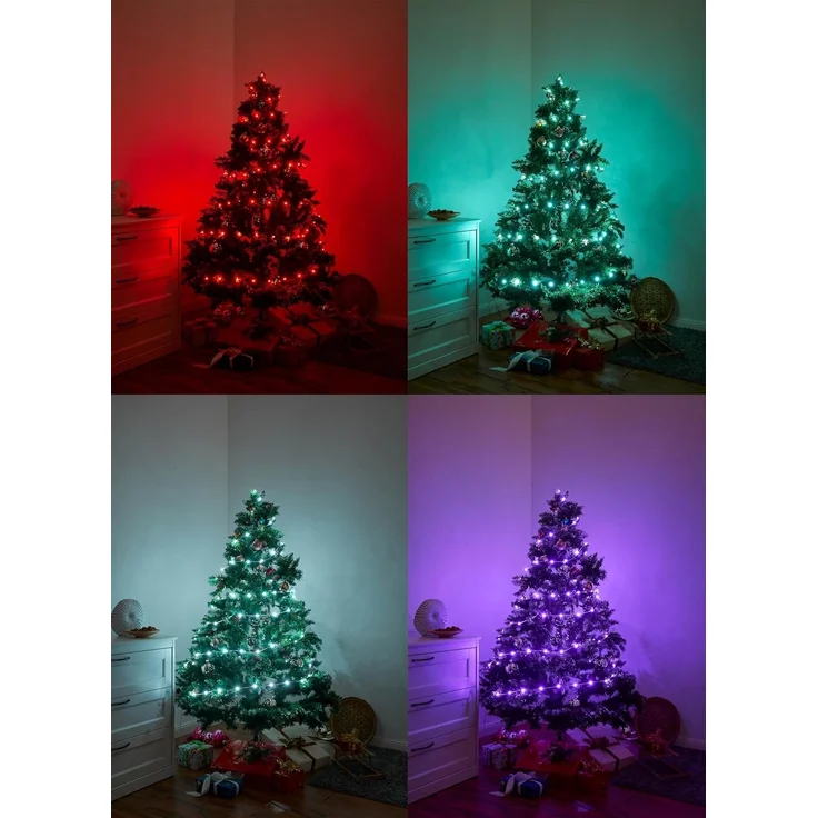 Northpoint LED-Lichterkette LED Effektlichterkette mit Musiksensor 100 LEDs IP44 10m lang Timer – Bild 6
