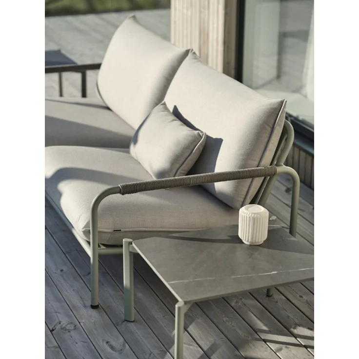 Gartensofa Lerberget von Brafab aus Aluminium und Acryl-Stoff, modern, grün, inkl. Kissen, 2-3 Sitzplätze – Bild 3