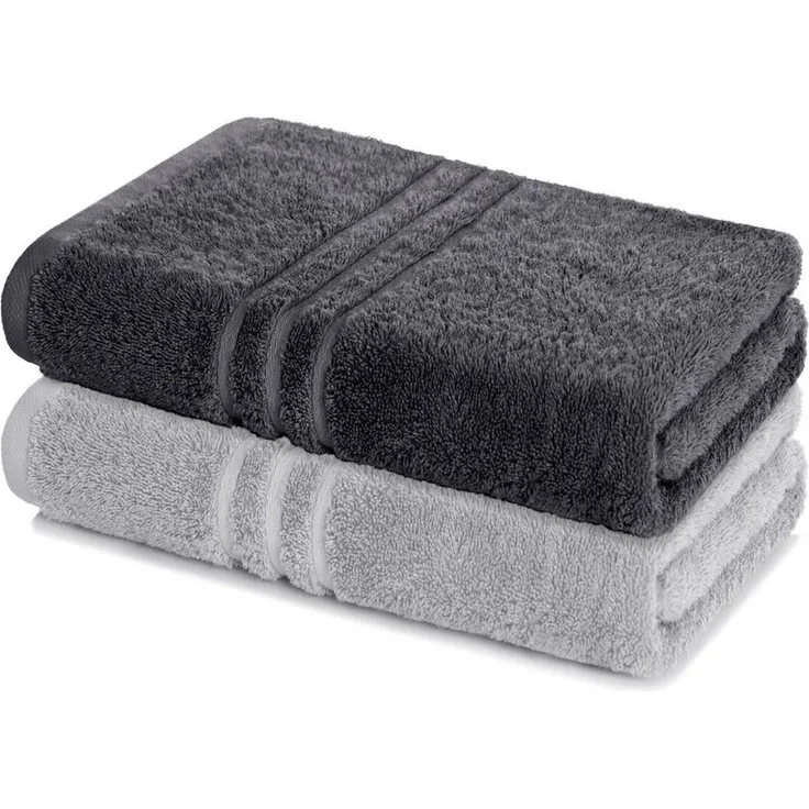 Lavea Badetuch Elena 2er Set Badetücher 100x150 cm, Duschtuch, 500 g/m² Frottier, weich & saugstark, pflegeleicht