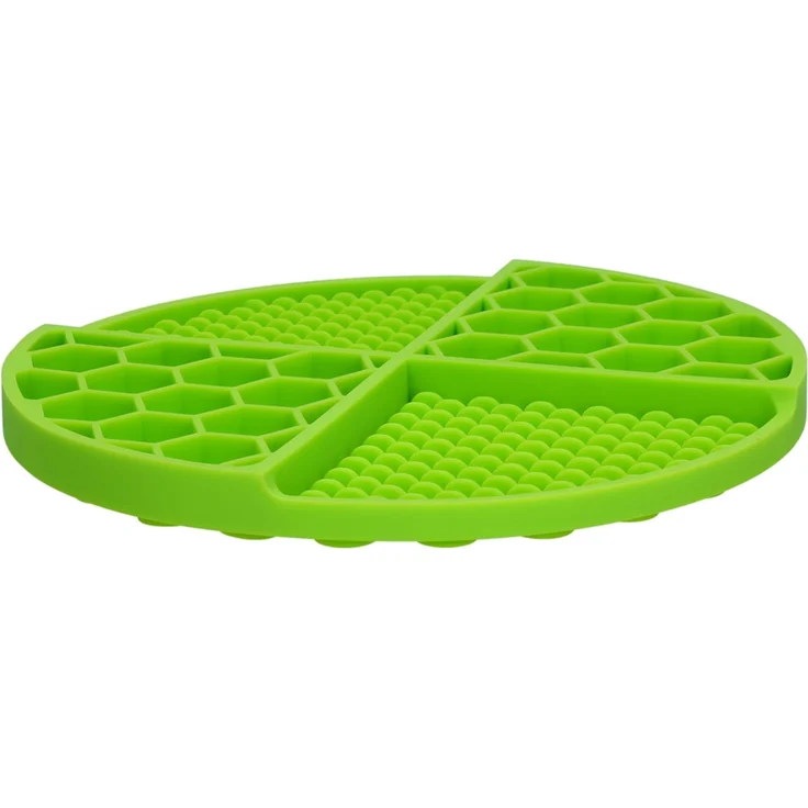 Eat Slow Live Longer runde Leckmatte mit tiefen Fächern grün, Durchmesser: 21 cm – Bild 3