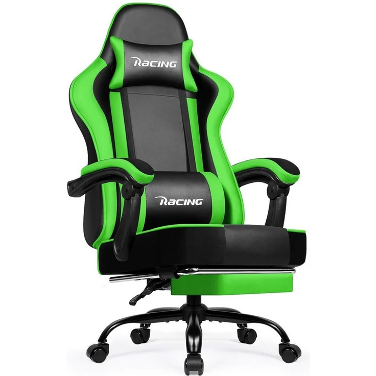 Hiazurm Gaming-Stuhl Gaming Stuhl Chair Gamer Sessel - Ergonomischer Gamer Stuhl (Tragkraft 150 Kg), Gamingstuhl mit Fußstütze Kopfstütze und Lordosenstütz PC Sessel – Bild 1