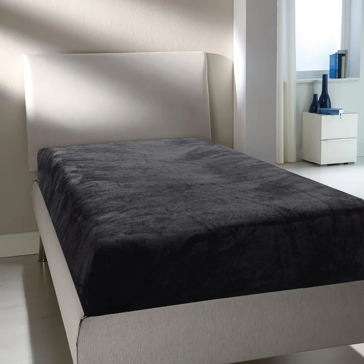 Spannbettlaken Cashmere Touch - Wolkenschloss 90-100 x 200cm Anthrazit – Bild 1