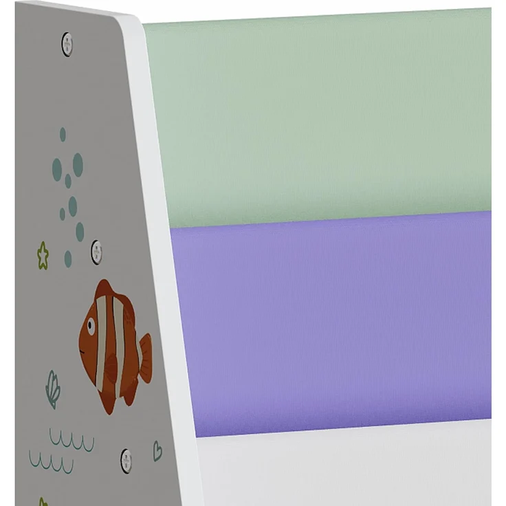 Kinderregal Hornnes 60x62x28 cm Aqua Dream Motiv [en. casa] – Bild 6