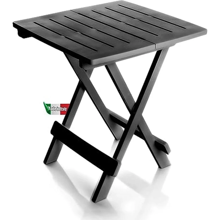 BigDean Klapptisch klein in anthrazit aus Kunststoff LxBxH 45x43x50cm – wetterfester Campingtisch - Beistelltisch In- und Outdoor geeignet - Kleiner Esstisch Gartentisch Balkontisch – Made in Europe – Bild 7