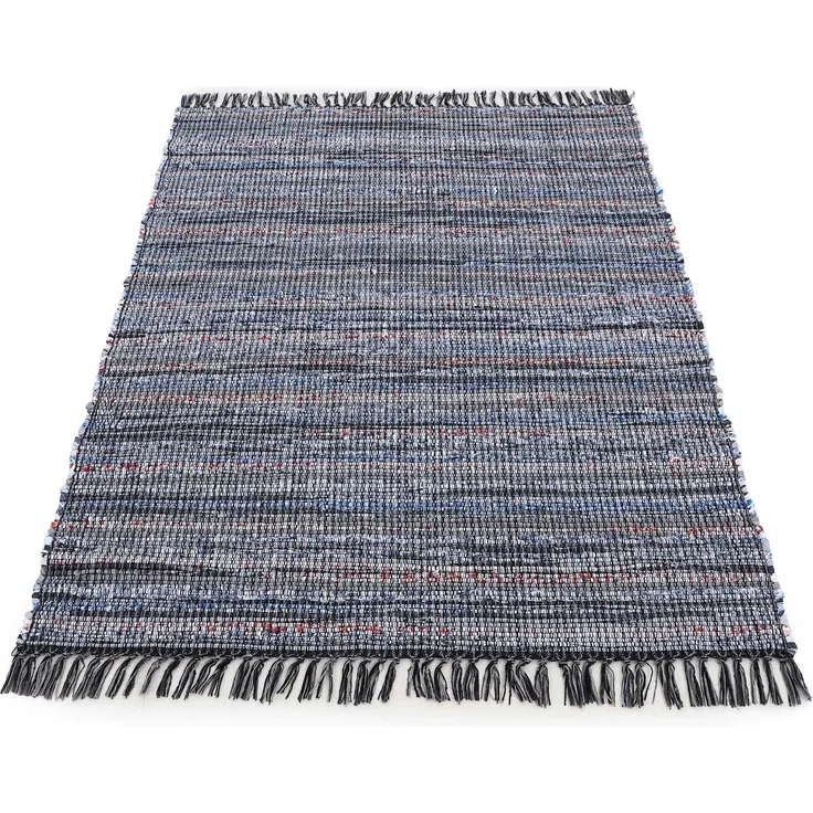 carpetfine Teppich Kelim Chindi, Wendeteppich, rechteckig, Höhe: 6 mm, handgewebt, Fleckerlteppich mit Fransen, auch vielen in Läufergrößen