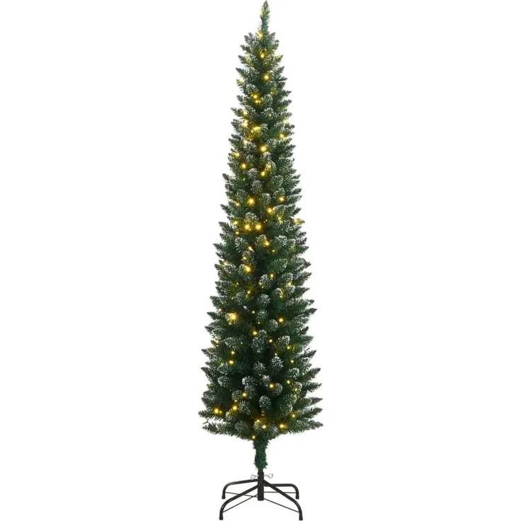 vidaXL Künstlicher Weihnachtsbaum Schlank 300 LEDs 210 cm 3315761