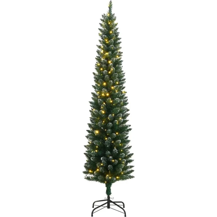vidaXL Künstlicher Weihnachtsbaum Schlank 300 LEDs 210 cm 3315761 – Bild 1