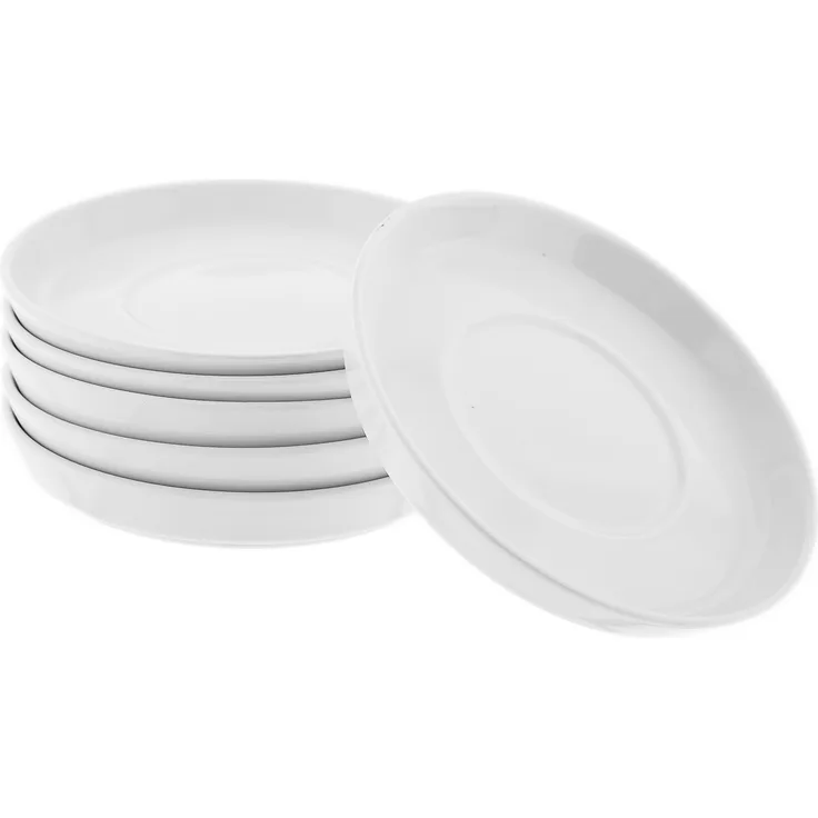 6-teiliges Unterteller-Set aus Porzellan – ideal für Kaffee & Tee