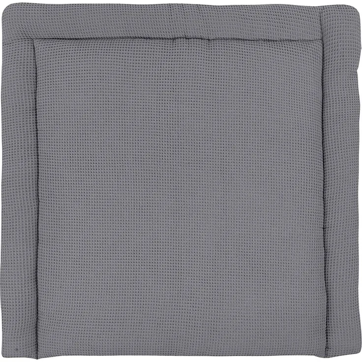 KraftKids Wickelauflage in Waffel Piqué grau, Wickelunterlage 60x70 cm (BxT), Wickelkissen