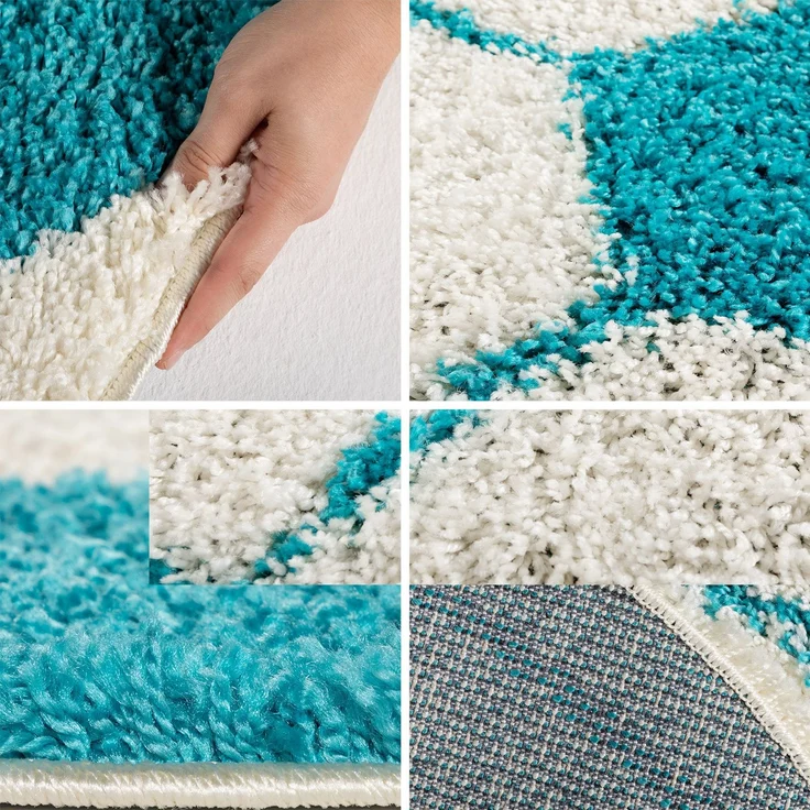 Kinder Teppich Francesco rund - 100 cm Durchmesser - Türkis – Bild 3