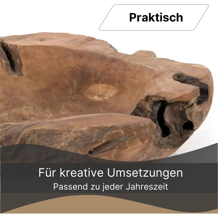 DESIGN DELIGHTS Dekoschale DEKO SCHALE "Holz massivROOTS 40", Holz massivholzwurzel, Ø 40 cm, H – Bild 4