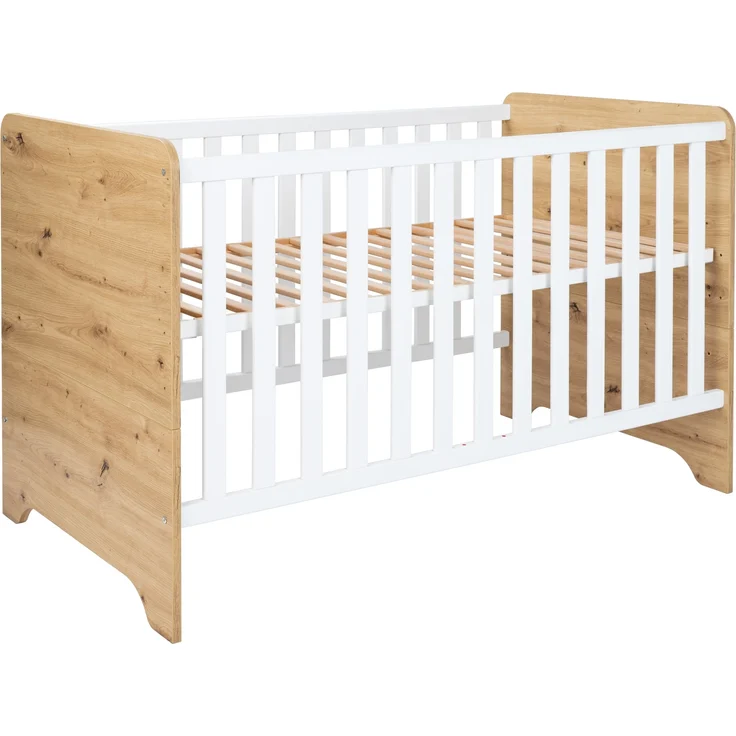 Kinderbett 70 x 140 cm inkl. Lattenrost »Marlon«, (B/H/T): 143/87/77 cm, Artisan Oak / Kreideweiß, Arthur Berndt – Bild 3