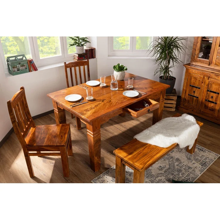 Esstisch Akazie 180x90x76 honig lackiert OXFORD #0604 – Bild 4