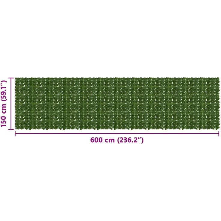 vidaXL Balkonsichtschutz mit Blättern Grün 600 x 150 cm 42040666 – Bild 5