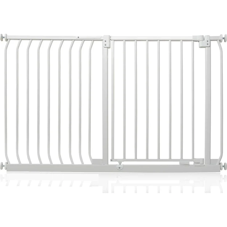 Safetots Elite Sicherheitsschutzgitter, 134cm - 143cm, Mattweiß, Treppenschutzgitter mit Druckmontage, Sicherheitsbarriere, Einfache Installation – Bild 1