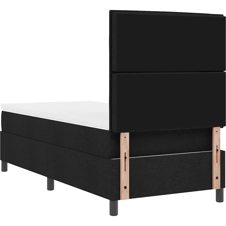 vidaXL Boxspringbett mit Matratze mit LED Schwarz 90 x 190 cm Stoff 3342755 – Bild 10