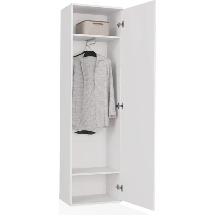 TOPESHOP GARDEROBENSCHRANK DUO Eiche Spiegel 180x50x35 (H 180 x T 35 x B 50 cm) – Bild 1